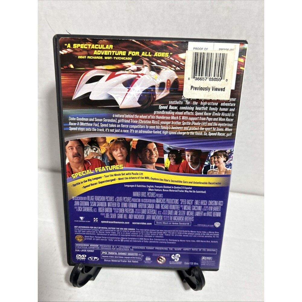 Speed Racer (DVD, 2008) Widescreen - Picture 2 of 2